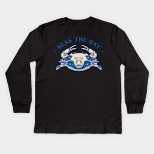 SEAS THE DAY Kids Long Sleeve T-Shirt